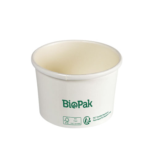Cuenco Ronda Short 240 ml Blanco 1-Comp, 400 unid./caja (16 x 25 unid.)