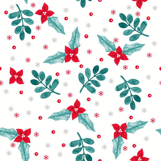 Embossed Tissue Napkin 33 x 33 cm Poinsetti 3-ply, 192 pcs/box (12 x 16 pcs)