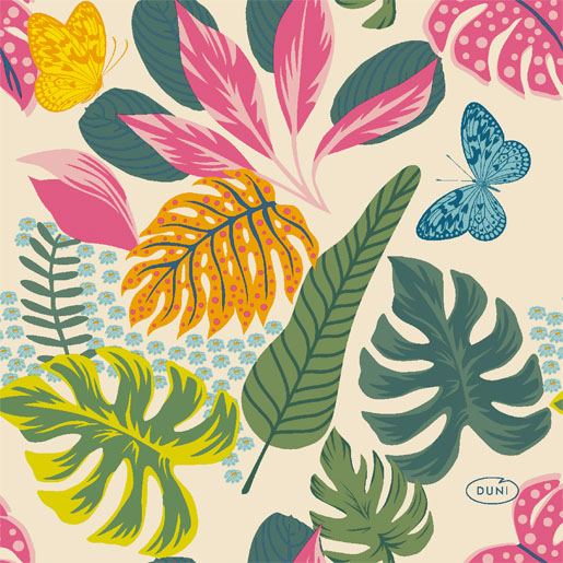 Tissue Napkin 24 x 24 cm Summertime 3-ply, 240 pcs/box (12 x 20 pcs)