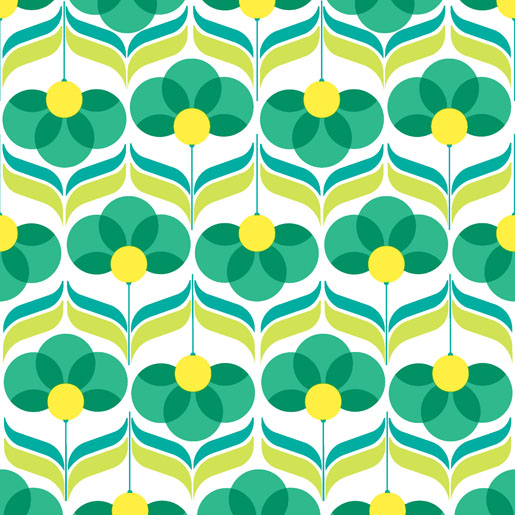 Tissue-Serviette 33 x 33 cm Geo Flowers Green 3-lagig, 240 Stk/Krt (12 x 20 Stk)