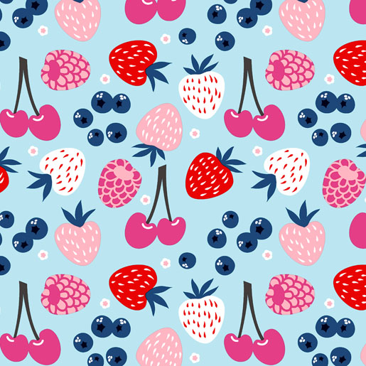 Tissue Napkin 24 x 24 cm Berries Sundae 3-ply, 240 pcs/box (12 x 20 pcs)