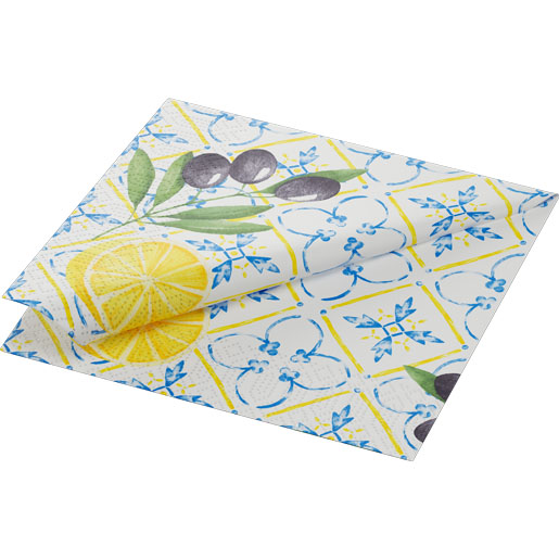 Tissue Napkin 33 x 33 cm Mediterrian 3-ply, 1000 pcs/box (4 x 250 pcs)