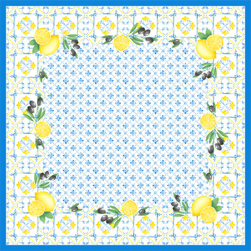 Cubremantel Dunicel® 84 x 84 cm Mediterrian, 100 unid./caja (5 x 20 unid.)