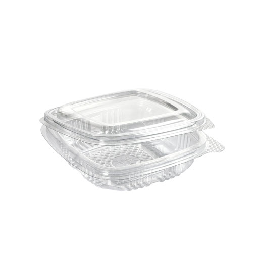 Deli Hinged 125 ml Transparent 1-Comp, 600 pcs/box (12 x 50 pcs)
