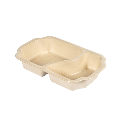 Take-Away Tray 250 x 159 x 45 mm Brown 2-Comp, 225 pcs/box (1 x 225 pcs)