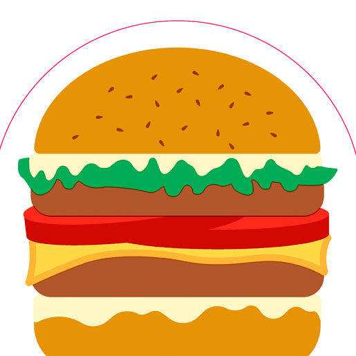 Silhouettes Airlaid Serviette 33 cm Burger, 144 Stk/Krt (12 x 12 Stk)