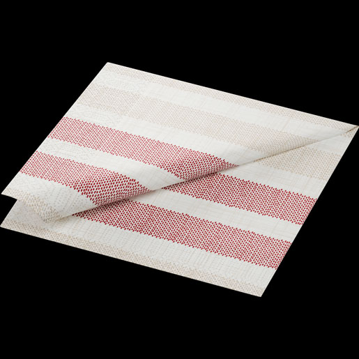 Servilleta tisú 40 x 40 cm Rigato Bordeaux 3 capas, 1000 unid./caja (4 x 250 unid.)