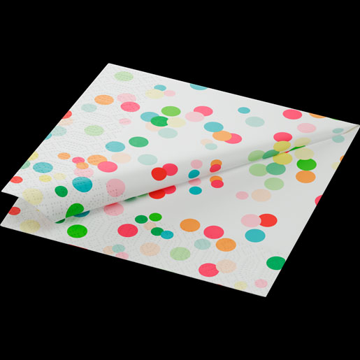Tissue serviett 33 x 33 cm Happy Bubbles 3-lag, 500 Stk/krt (10 x 50 Stk)