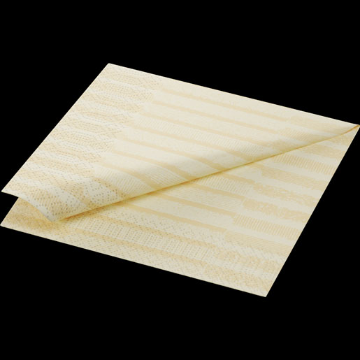 Tissue-Serviette 33 x 33 cm Tessuto Cream 3-lagig, 500 Stk/Krt (10 x 50 Stk)