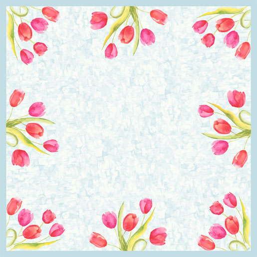Dunicel® snibbduk 84 x 84 cm Painted Tulips, 100 St/kart (1 x 100 St)