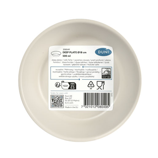 Serve Teller Mehrweg 18 cm Taupe, 60 Stk/Krt (60 x 1 Stk)