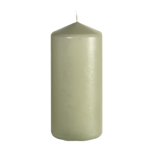 Bougie cylindre 150 x Ø 70 mm 62 h Vert pistache, 12 pc/carton (12 x 1 pc)