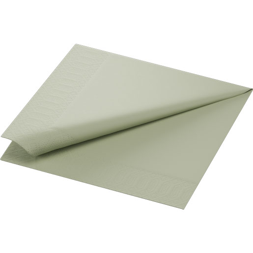 Serviette ouate 40 x 40 cm Vert pistache 3 plis, 1000 pc/carton (4 x 250 pc)