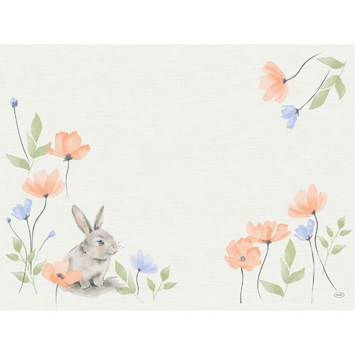 Bio Dunicel® placemat 30 x 40 cm Bunny Bloom, 500 St/Doos (5 x 100 St)