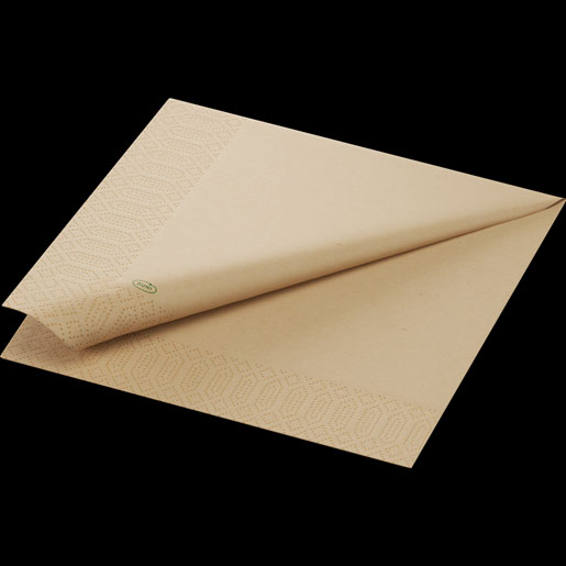 Tissue serviett 40 x 40 cm Love Green Natural 2-lag, 1500 Stk/krt (5 x 300 Stk)