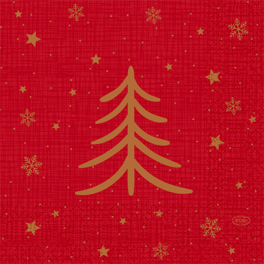 Tissue-Serviette 33 x 33 cm Shimmer Trees 3-lagig, 1000 Stk/Krt (4 x 250 Stk)