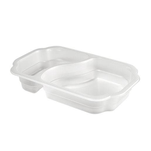 Barquette Take-Away Plus 250 x 159 x 45 mm Transparent 2-Comp, 246 pc/carton (1 x 246 pc)