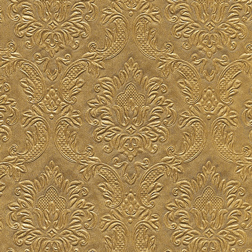 Tissue-Serviette 33 x 33 cm Ornament Gold 3-lagig, 192 Stk/Krt (12 x 16 Stk)