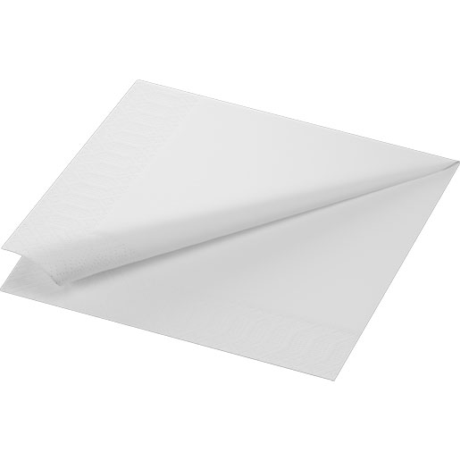 Tissue-Serviette 40 x 40 cm Weiß 2-lagig, 1200 Stk/Krt (4 x 300 Stk)