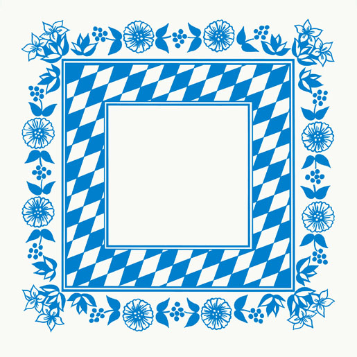 Dunicel® stikdug 84 x 84 cm Bayernraute, 100 Stk/kart (1 x 100 Stk)