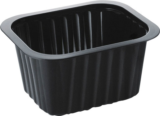PP-Schälchen 138 x 114 x 70 mm Schwarz ungeteilt, 276 Stk/Krt (1 x 276 Stk)