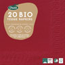 Tissue servet 24 x 24 cm Bordeaux 3-laags, 240 St/Doos (12 x 20 St)