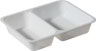 CPET-Schale 225 x 175 x 43 mm Weiß 2-Teilung, 300 Stk/Krt (1 x 300 Stk)