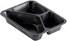 Cater Line Tray 227 x 178 x 40 mm Black 3-Comp, 216 pcs/box (1 x 216 pcs)