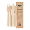 Messer, Gabel, Löffel, braune Serviette 16/16,5/11 cm Natürlich, 250 Stk/Krt (250 x 1 Stk)
