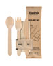 Knife, Fork, Spoon, Pepper/Salt, Brown Napkin 16/16,5/16 cm Natural, 250 pcs/box (250 x 1 pcs)