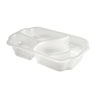 Take-Away Tray 250 x 159 x 48 mm Transparent 3-Comp, 246 pcs/box (1 x 246 pcs)