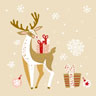 Tissue-Serviette 33 x 33 cm Xmas Deer 3-lagig, 240 Stk/Krt (12 x 20 Stk)