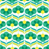 Tissue-Serviette 33 x 33 cm Geo Flowers Green 3-lagig, 240 Stk/Krt (12 x 20 Stk)