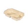Take-Away Tray 250 x 159 x 45 mm Brown 2-Comp, 225 pcs/box (1 x 225 pcs)