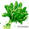 Tissue-Serviette 33 x 33 cm Love Greens 3-lagig, 240 Stk/Krt (12 x 20 Stk)