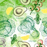 Tissue-Serviette 33 x 33 cm Veggie Mix 3-lagig, 240 Stk/Krt (12 x 20 Stk)