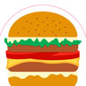 Silhouettes Airlaid Serviette 33 cm Burger, 144 Stk/Krt (12 x 12 Stk)