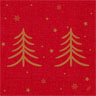 Tissue-Serviette 40 x 40 cm Shimmer Trees 3-lagig, 1000 Stk/Krt (4 x 250 Stk)
