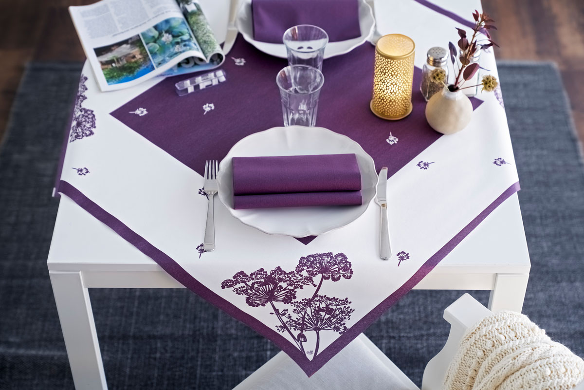 Dunicel® Slipcover 84 x 84 cm Yarrow, 100 pcs/box (5 x 20 pcs) Duni