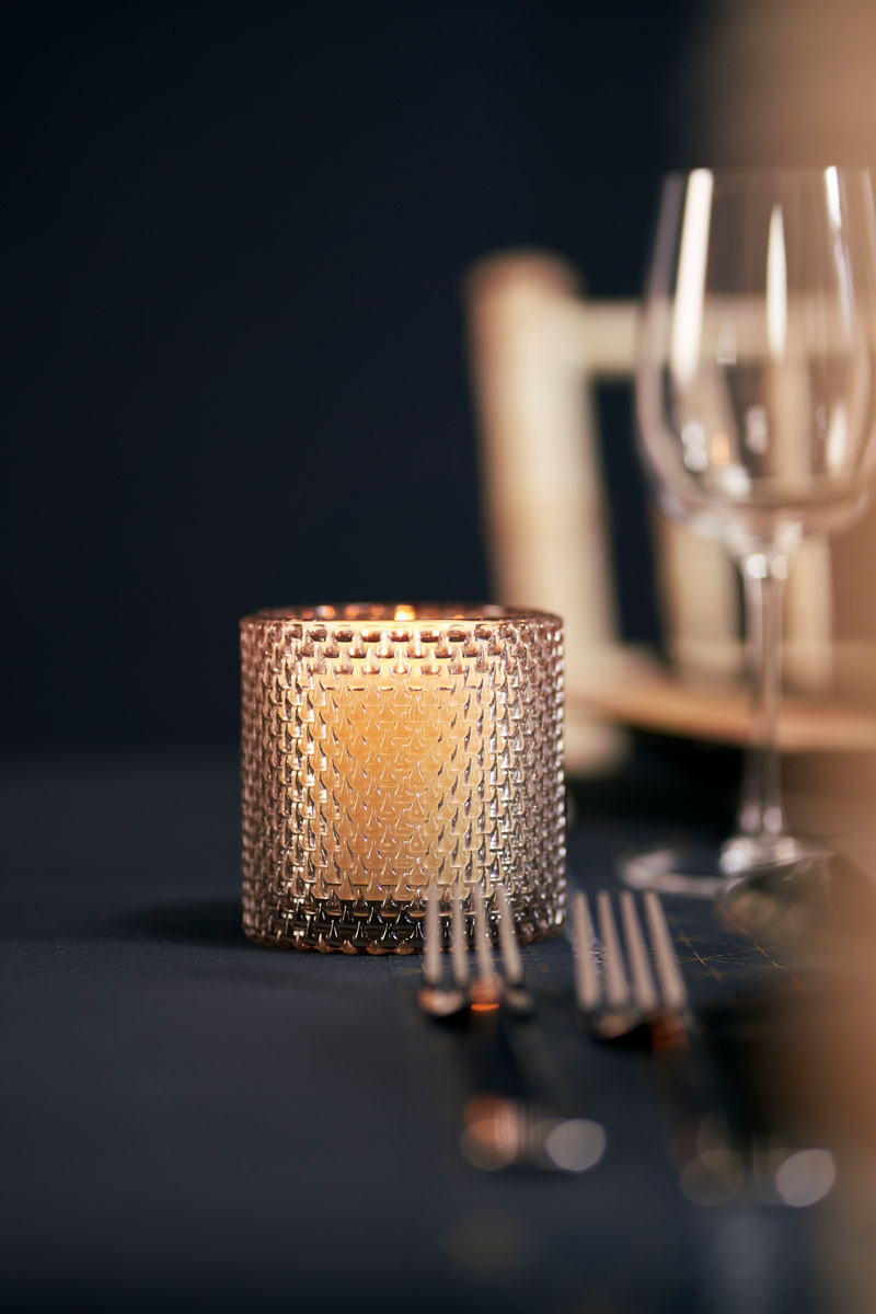 Candle Holder Calm 80 x Ø 80 mm Clear, 6 pcs/box (6 x 1 pcs) Duni Global