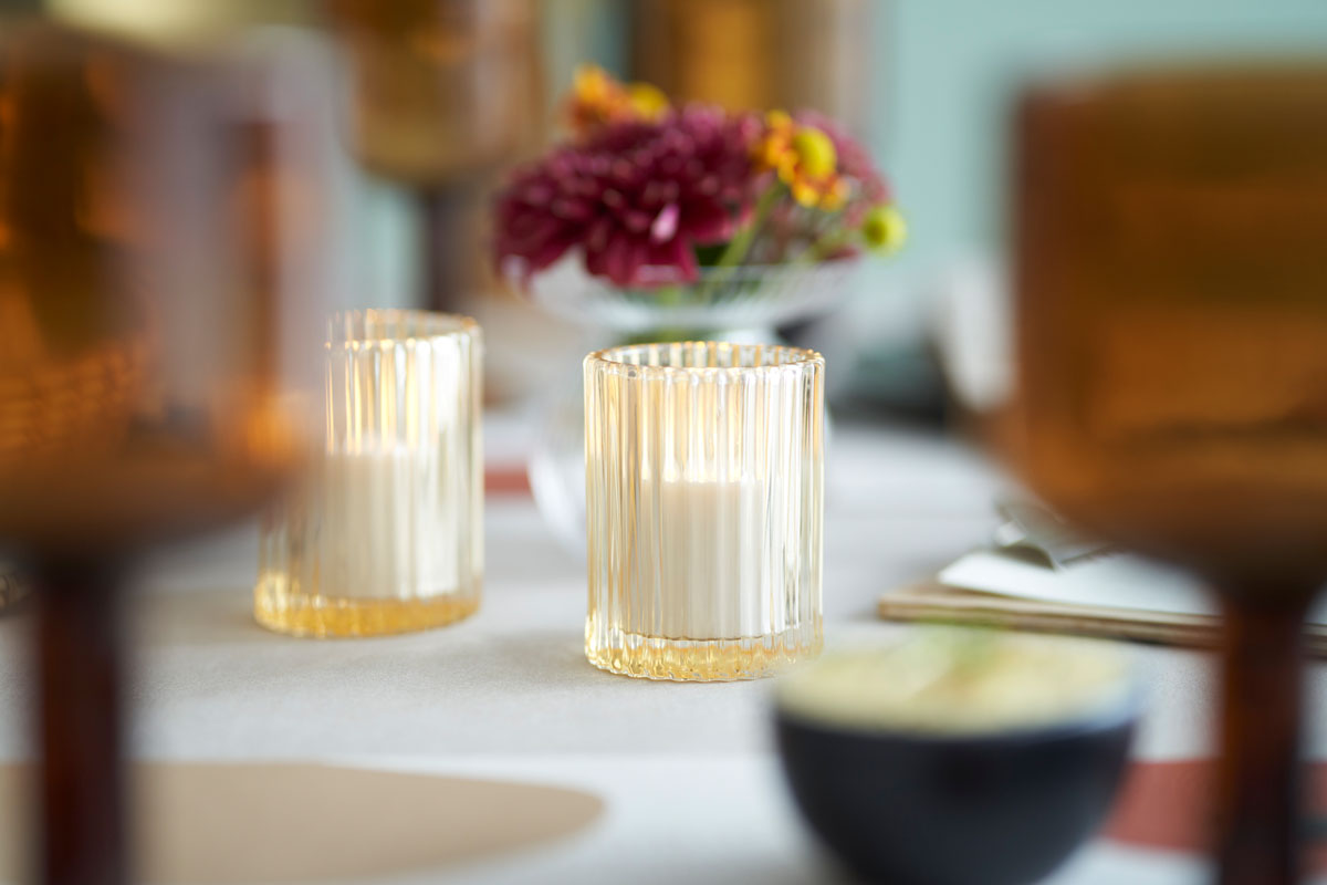 Candle Holder Comodo 70 x Ø 55 mm Creamy Yellow, 6 pcs/box (6 x 1 pcs