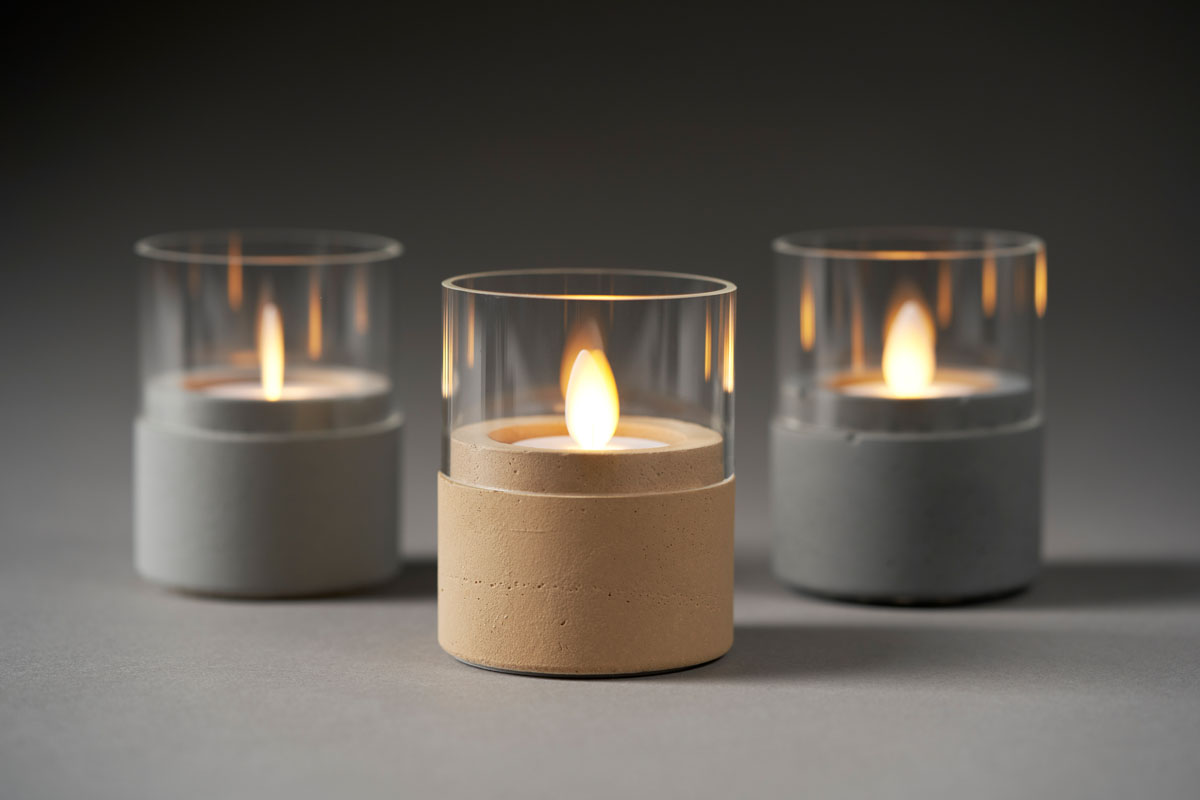 Candle Holder Neat 77 x Ø 60 mm Dark Grey, 10 pcs/box (10 x 1 pcs