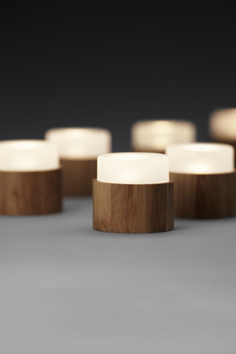 Bougeoir pour Mini lampes en bambou 33 x Ø 57 mm Nature, 8 pc/carton (1 x 8 pc)