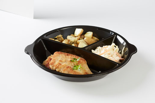 Pearl Tray 250 x 42 mm Black 3-Comp, 300 pcs/box (1 x 300 pcs)