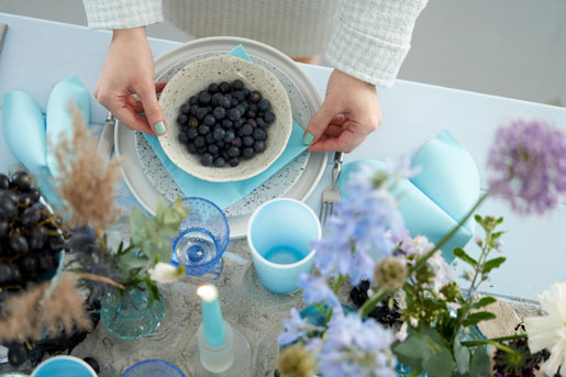 Serwetka Bio Dunisoft® 40 x 40 cm Miętowo-błękitny, 360 szt./kart. (6 x 60 szt.)