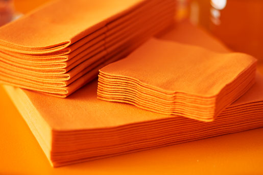 Bio Dunisoft® Serviette 40 x 40 cm Sun Orange, 360 Stk/Krt (6 x 60 Stk)
