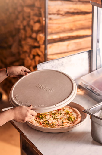 Pizza Box Lid Ø 36 cm Brown, 200 pcs/box (4 x 50 pcs)