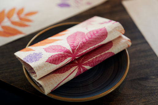 Tissue-Serviette 33 x 33 cm Bright Autumn 3-lagig, 500 Stk/Krt (10 x 50 Stk)