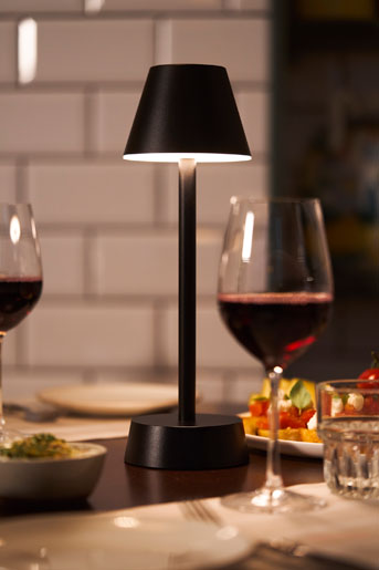 LED Lamp Cordless Zelda 10,3cm(D) x 32cm(H) 14 h Graphite, 6 pc/carton (6 x 1 pc)
