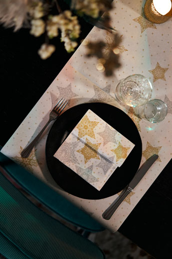 Dunicel® 3-i-1 0,4 x 4,8 m Snowstars White, 8 Stk/kart (8 x 1 Stk)